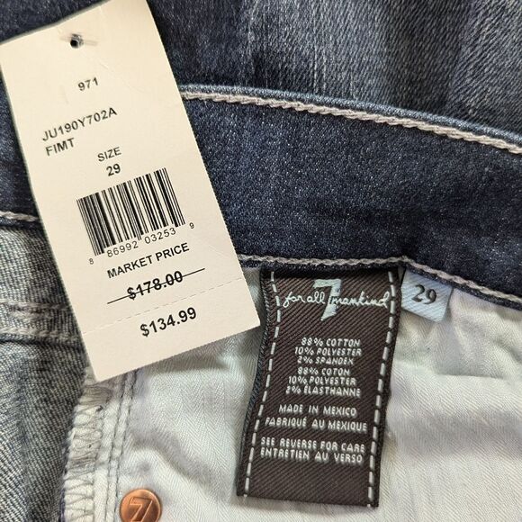7 for All Mankind Straight Leg Jean 29 NWT - Picture 9 of 11